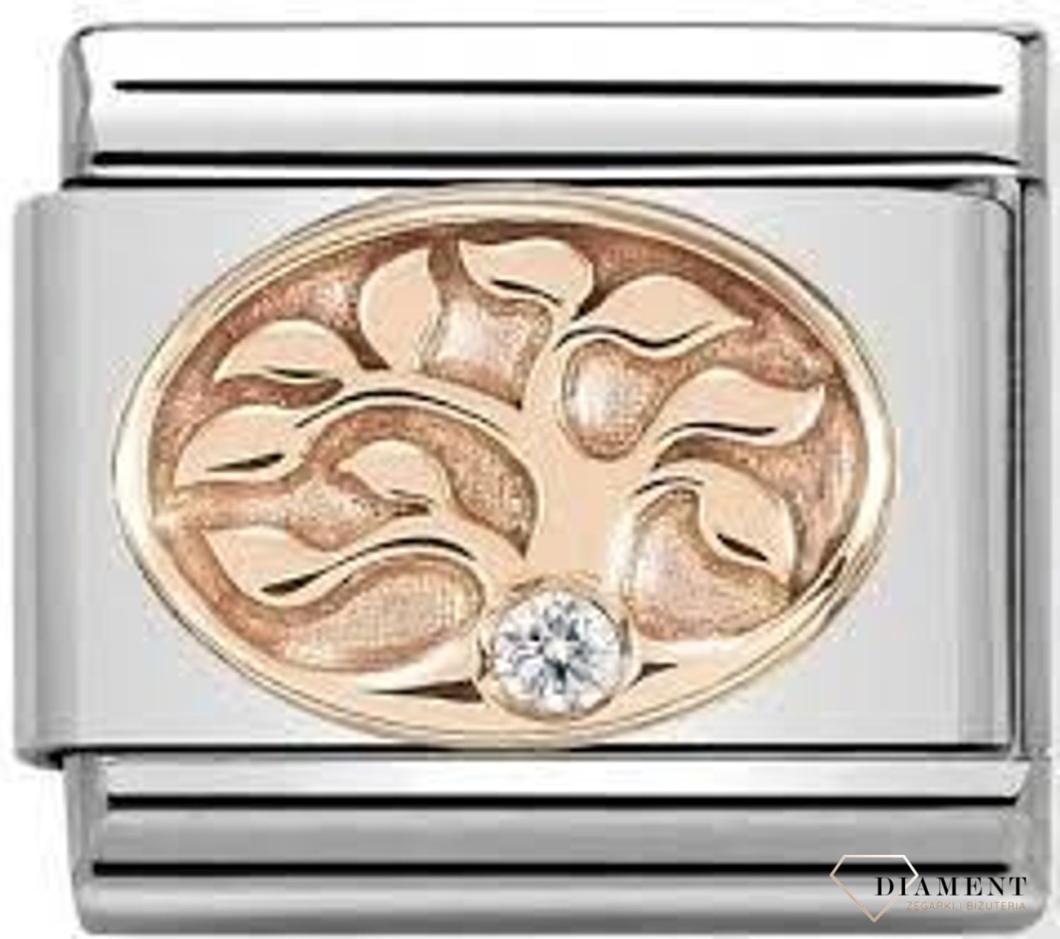 Nomination Link 9K zawieszka różowe złoto 'Drzewko życia z cyrkonią' 430305 12 biżuteria nomination nomination zawieszki nomination baza.jpg